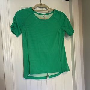 Mint green lululemon workout tee